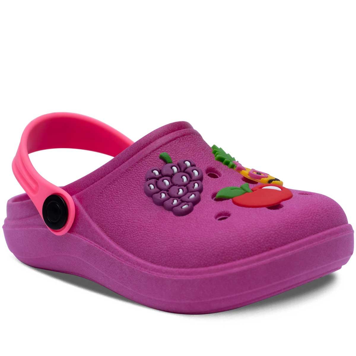 Sandalia Babuche Infantil Menina Chinelo Calce Fácil 12.19 Cor:pink,tamanho:31/32