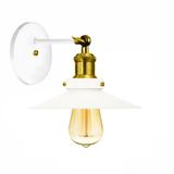 Arandela Industrial Vintage Retro Nordic Branco Com Dourado