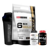 Kit Whey Protein Isolado Six Gold 2 Kg