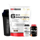 Kit Whey Protein Isolado Six Gold+ Zma 2kg+ Power