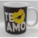 Caneca Namorados Te Amo Em Porcelana 325 Ml