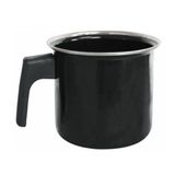 Caneca Leiteira Fervedor 1450ml Indução Preta - Preto