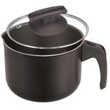 Leiteira Canecão Antiaderente 14cm com Tampa de Vidro (1,7 Litros)