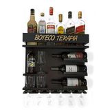 Barzinho Com Adega De Vinho Luxo Oferta  - Boteco Terapia Preto