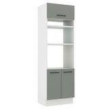 Torre Quente Madesa Agata 70 Cm 3 Portas - Branco/cinza