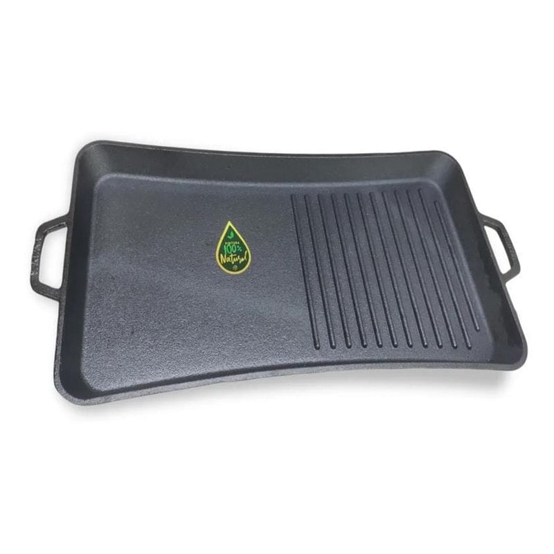 Chapa De Ferro Fundido Slim Grill Lisa / Frisada