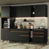 Cozinha Completa Madesa Reims 260005 Com Armário E Balcão - Preto