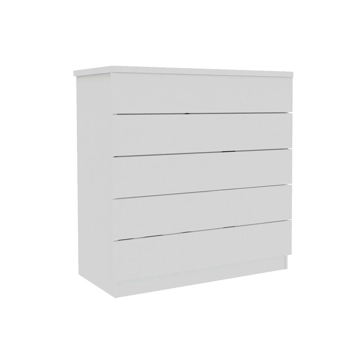Cômoda Tcil Premium 5 Gavetas Branco