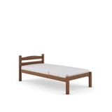 Cama De Solteiro Canela Reta De Madeira Maciça