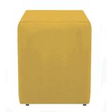 Puf, Puf Para Sala Quadrado, Dado Suede Amarelo 45 Cm Altura
