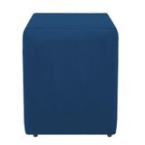 Puff Banqueta Moderno Estiloso Decoração Suede Azul Marinho