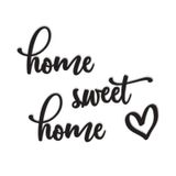 Home Sweet Home 50x40cm Lettering Mdf Aplique De Parede