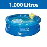 Piscina Com Boda Inflável 1000 Litros 168x51cm Wellmix