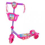 Patinete Princesas Infantil 3 Rodas com Led