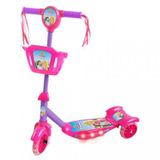 Patinete Princesas Infantil 3 Rodas Com Led