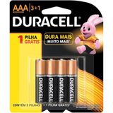 Pilha Alcalina Aaa Com 4 Unidades - Duracell