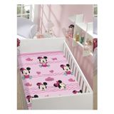 Manta Soft Berço Baby Disney Minnie Menina Coração Jolitex