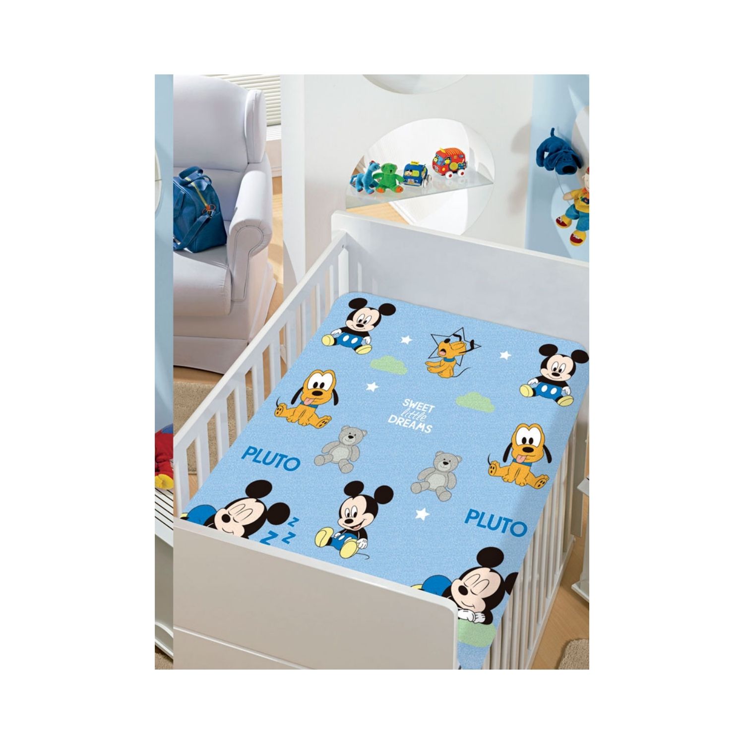 Manta Soft Berço Baby Disney Mickey Menino Plutos Jolitex