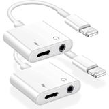 Apple Mfi Certified 2 Pack Lightning To 3.5mm Fones De Ouvido Dongle Jack Adaptador Para Iphone Fonemax 2 Em 1 Carregador E Adaptador De Áudio Aux Co