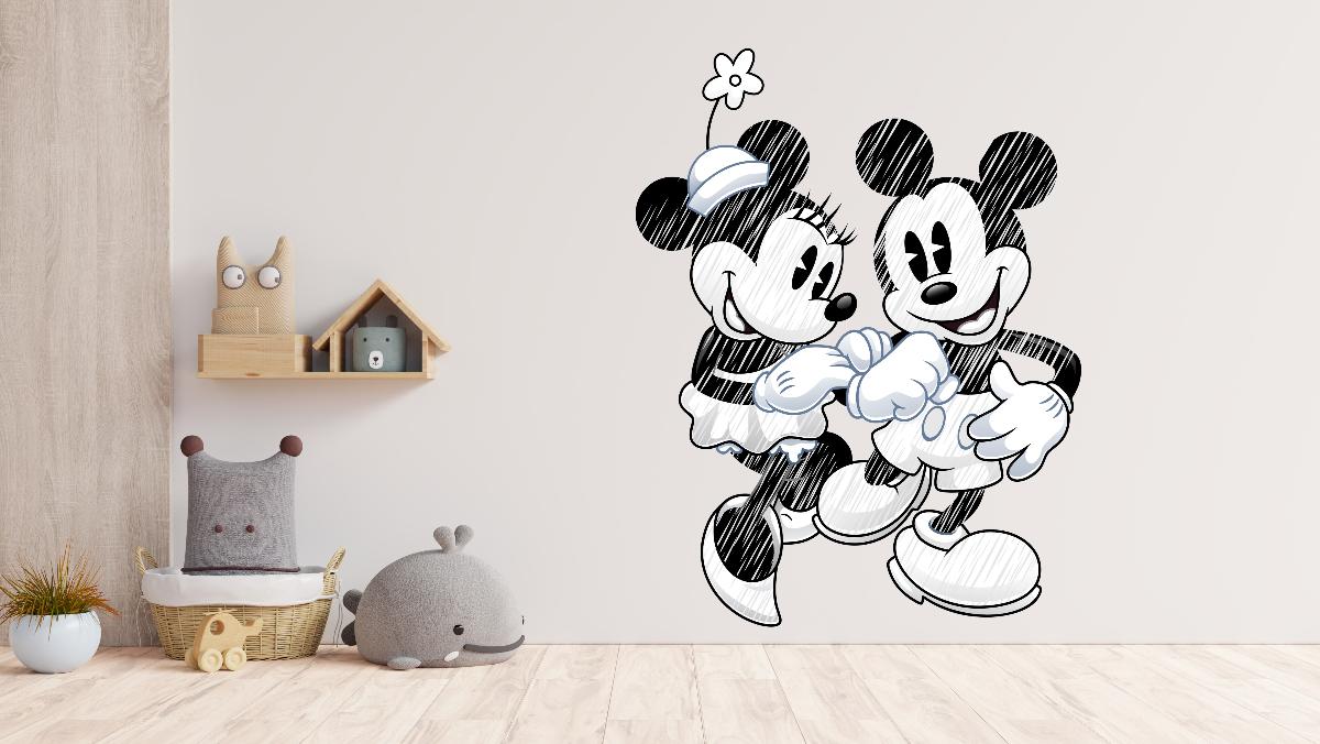 Adesivo de Parede Mickey e Minie - Mod02