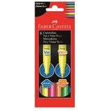 Canetinha Vai E Vem 06 Cores Neon 15.1306vvzf-faber Castell