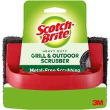 Scotch-brite Heavy Duty Outdoor Scrubber, Ideal Para Concreto, Tijolos De Pátio, Ferramentas De Churrasco E Grelhas De Carvão E Gás