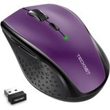 Tecknet Classic 2.4g Portátil Telefone Sem Fio Óptico Com Receptor Usb Nano Para Notebook, Pc, Laptop, Computador, 6 Botões, 30 Meses De