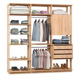 Closet Modulado Be Mobiliário Clothes 3 Gavetas 8 Prateleiras