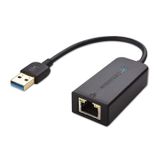 Cabo Importa Usb Para Adaptador Ethernet (usb 3.0 Para Ethernet) Suportando 10/100/1000 Mbps Rede Ethernet Em Preto