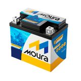 Bateria AGM Moto Moura 12V 6Ah MA6-D Dafra Apache 150 Honda Biz 125 KS Fuel Injection Mix 125+ 100