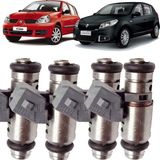 4 Bicos Injetores Renault Sandero Clio Megane 1.6 16v Flex