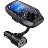 Transmissor Fm Guanda Bluetooth Para Carro, Adaptador De Carro Bluetooth, Leitor Mp3 Carro 4 Em 1 Com Tela Colorida De 1,8 Polegadas, Entrada/saída A