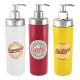 Dispenser Para Molhos Ketchup Maionese Mostarda 300ml Kit 3