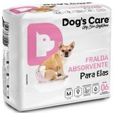 Fralda Higiênica Fêmea Dogs Care 6 unidades Tamanho M