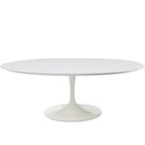 Mesa Tulipa Saarinen Oval 160x90cm Laqueada Branco