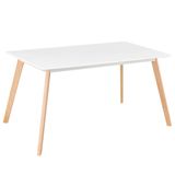 Mesa De Jantar Retangular Leda - 80 X 140 Cm - Branco