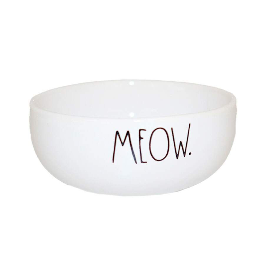 Comedouro Pet Injet Cerâmica Meow Branco Para Gatos 190 Ml