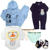 Kit Maternidade 7 Pçs Roupa De Bebê Plush Urso Panda Lindo