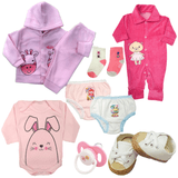 Kit Saída De Maternidade Roupa De Bebê 10 Pç Macacão Plush