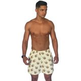 Short Tactel Masculino Estampado San Maré Cocos Amarelo  -