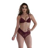 Conjunto Imi Lingerie Com Bojo Strappy Bra Fio Duplo Em Renda Amália