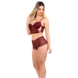 Conjunto Imi Lingerie Lua De Mel Noite Noiva Calcinha Sutiã Renda Ariela