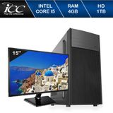 Computador ICC IV2542SM15 Intel Core I5 3.20Ghz 4GB HD 1TB HDMI FULL HD Monitor LED