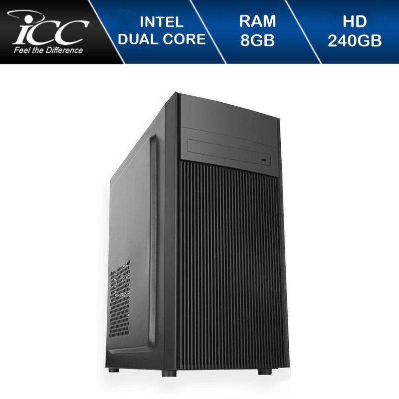 Desktop Icc Iv1887s Celeron J1800 2.41ghz 8gb 240gb Intel Hd Graphics Linux Sem Monitor