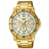 Relógio Casio Masculino Dourado Amarelo Mtp-vd300g-9eudf