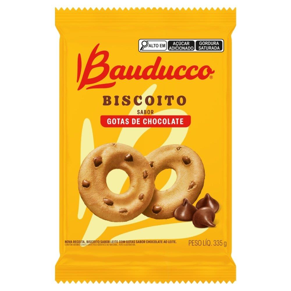 Biscoito Bauducco Gotas De Chocolate 335g - Embalagem Com 24 Unidades ...