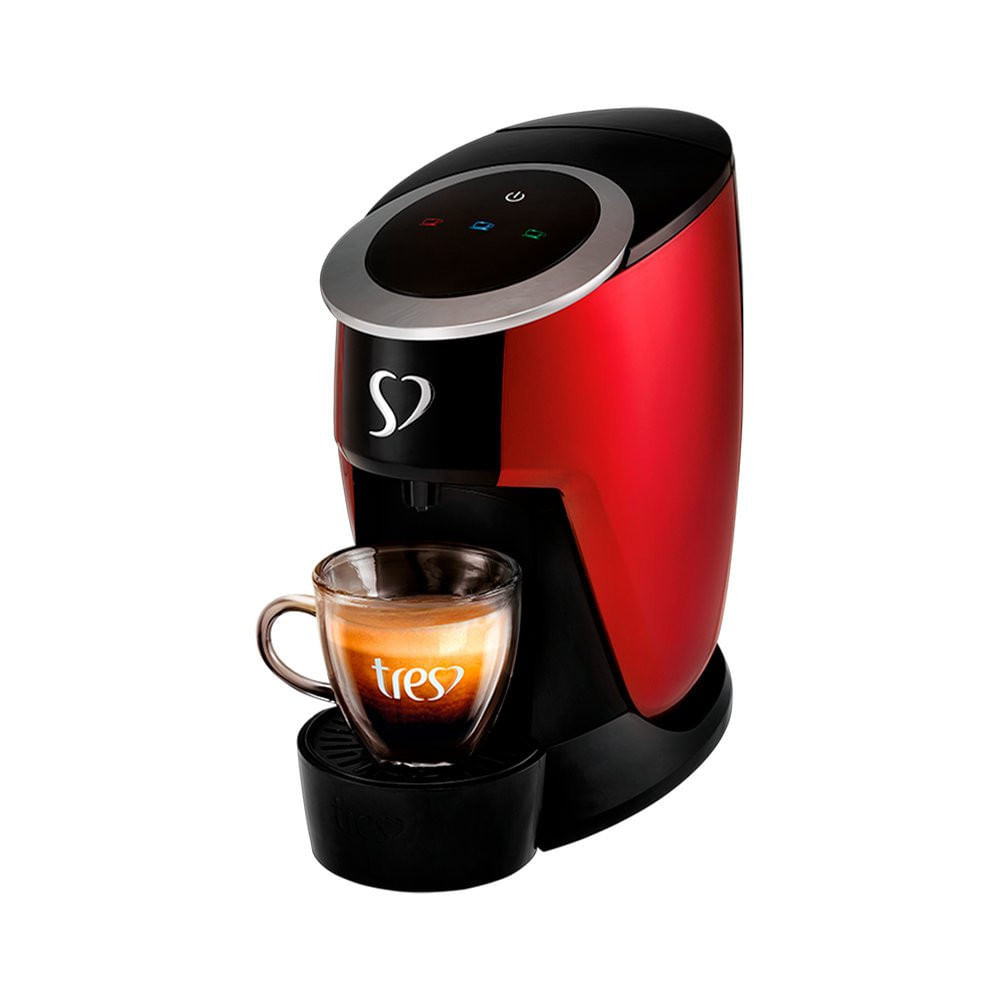 Cafeteira Espresso Tres Touch Vermelha 3 Corações