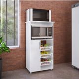 Fruteira com Nicho 1 Porta 3 Cestos 0260 Genialflex Branco