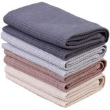 Py Home &amp, Sports Dish Towels Set, 100% Algodão Waffle Tecer Toalhas De Cozinha 4 Peças, Panos De Prato De Mão De Cozinha Super Absorvente Para Se