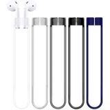 Compatível Com Airpods Anti-lost Straps Acessório - 5pcs Cinza Escuro Azul Azul Preto Cordas Variadas, Corda Macia De Tether Sport, Conector De Cabo